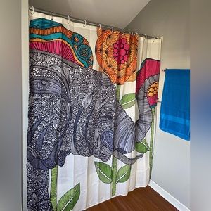 Colorful Elephant Shower Curtain